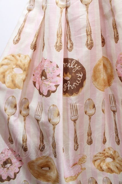 Cutlery & Doughnuts Print Sleeveless OP by Emily Temple Cute