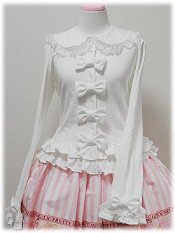 Full Ribbon Cutsew Cardigan by Angelic Pretty