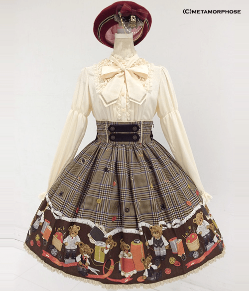 メタモ　tailor`s bearスカート Tailor's Bear Suspender Skirt by Metamorphose Temps de Fille