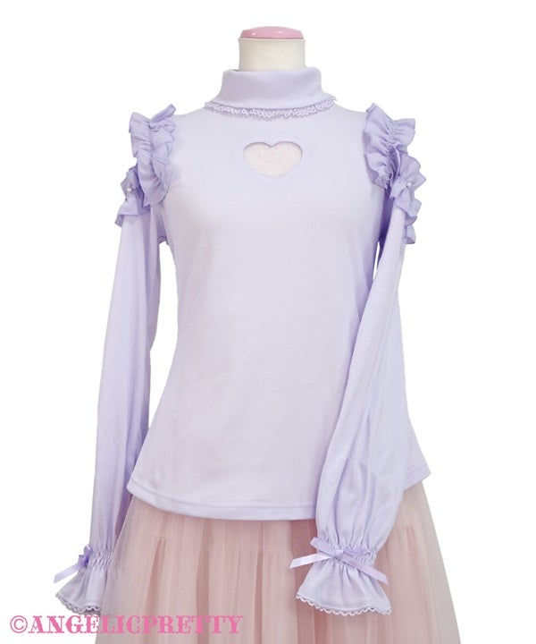Lacy Heart Turtleneck Cutsew (2023) by Angelic Pretty