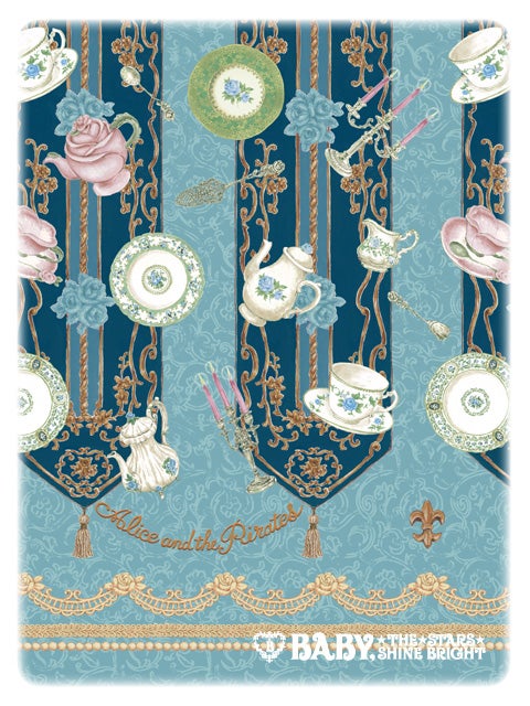 美品 アリスアンドザパイレーツ ワンピース Tea time nostalgia Tea Time Nostalgia JSK I by Alice and the Pirates