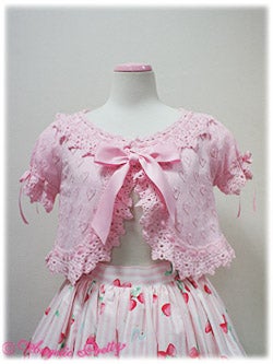 Love! Heart Lacework Knit Bolero by Angelic Pretty