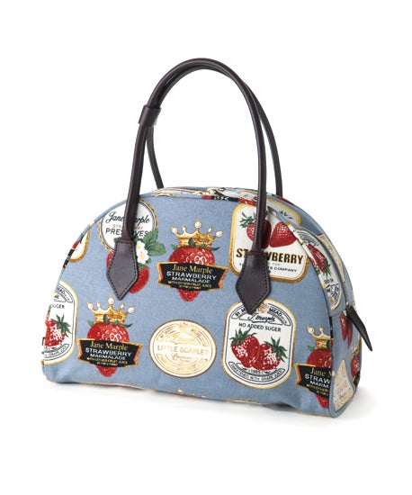 Strawberry Label Boston Bag by Jane Marple