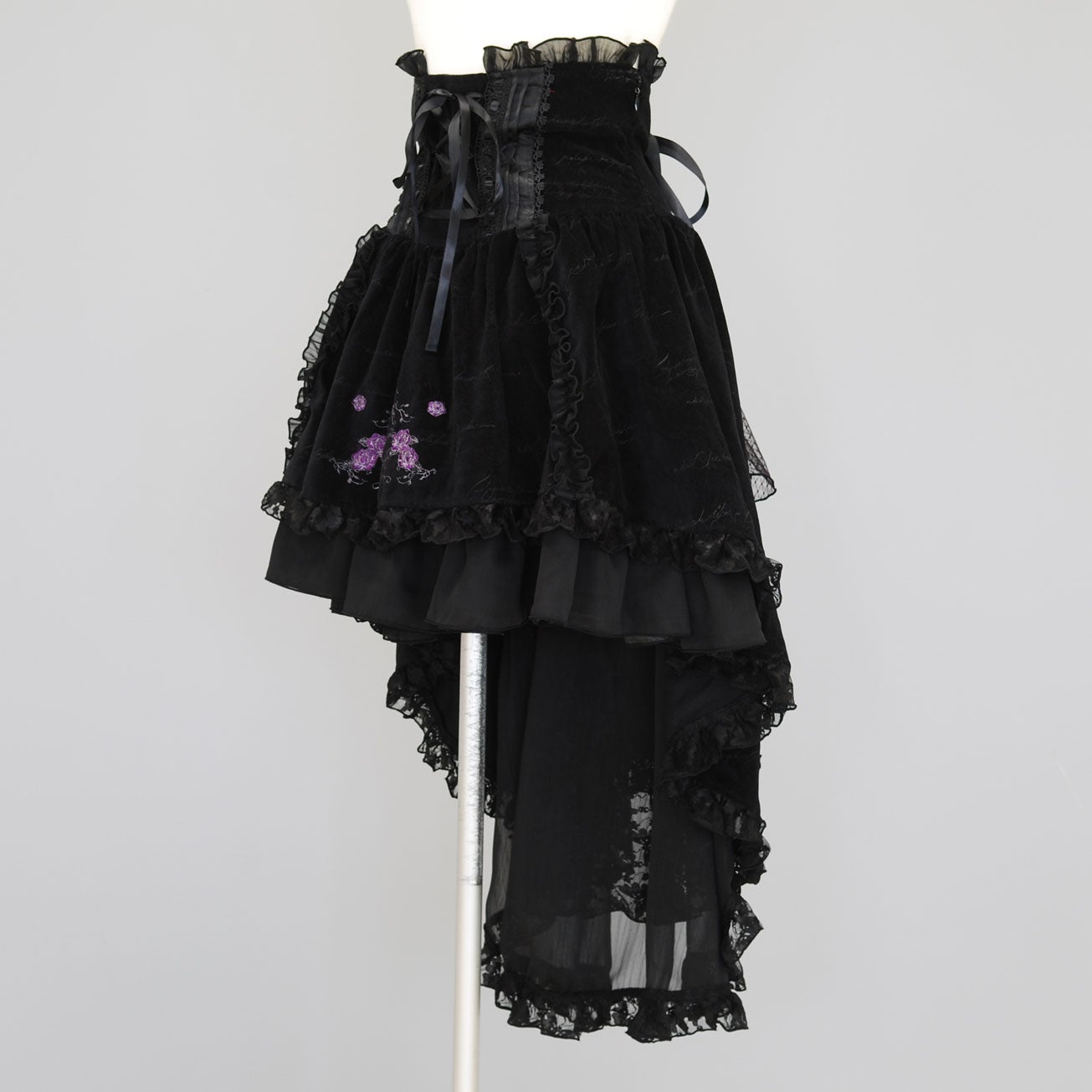 FRILL Velour Bustle Skirt by h.NAOTO