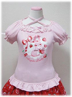 Cherry Berry Bunny Print Cutsew by Angelic Pretty