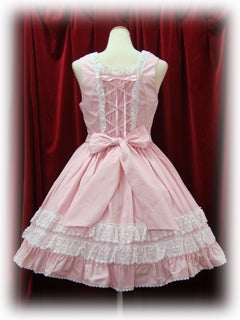 Waist Double Ribbon Lace Frill JSK by Baby, the Stars Shine Bright