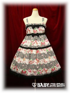 スウィートフルーツア・ラ・モード柄JSK BABY,THE STARS SHIN Sweet Fruit a la Mode Print Macaron JSK by Baby, the Stars Shine
