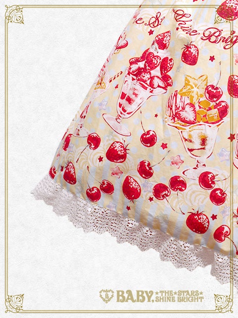 ベイビー　Kira☆Kira Parfait柄スカート Kira☆Kira Parfait JSK II by Baby, the Stars Shine Bright