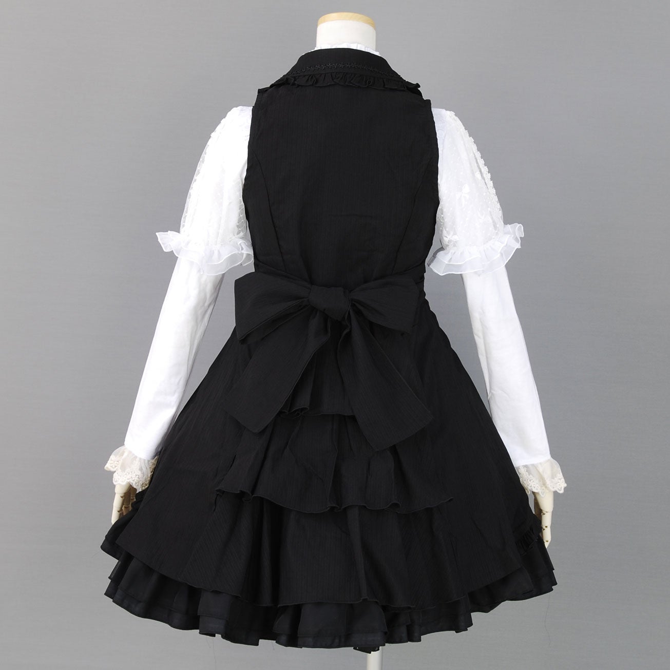 h.NAOTO FRILL ロングジレ、ベスト FRILL Tailored Collar Long Vest by h.NAOTO