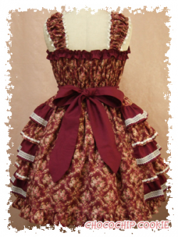 Chocochip Cookie ~ Ladder Rose Tiered Ruffle JSK by Chocochip Cookie
