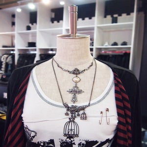 Crown and Cross Charm Necklace by Black Peace Now