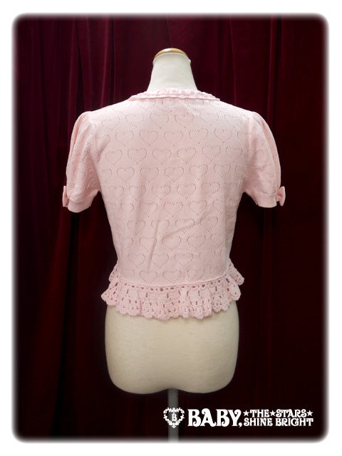 BABY ハート透かし編みボレロ　茶色 Heart Openwork Knitting Bolero by Baby, the Stars Shine Bright