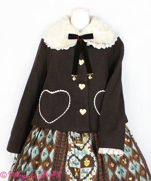 Heart Pocket Short Coat by Angelic Pretty