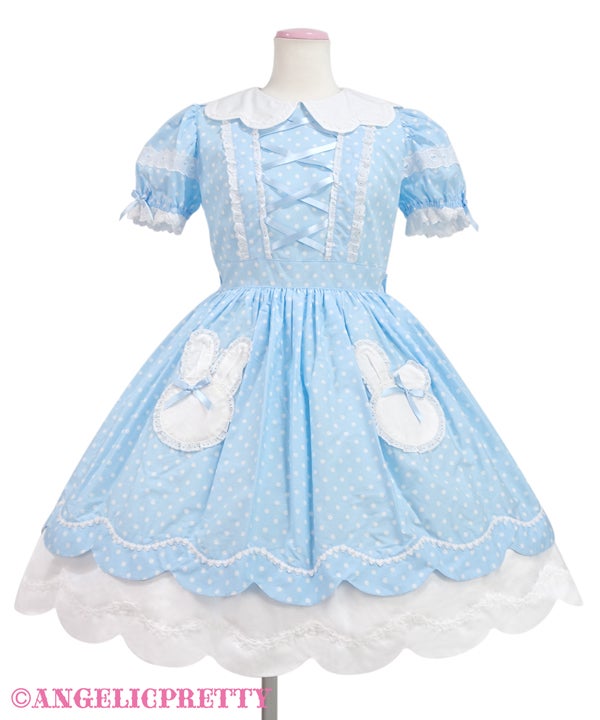Bunny-chan Pocket Dress OP Set by Angelic Pretty