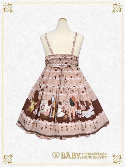 ワンピース Fondant Chocolat Nounours Collection JSK Fondant Chocolat Nounours Collection Babydoll JSK by Baby, the