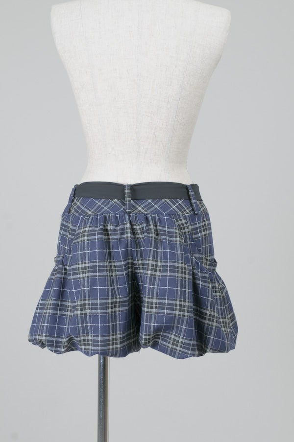 PN Glitter ~ Check Balloon Short Pants with Ribbon by Black Peace Now