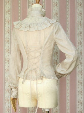 RT-7676888334　ノーブルストライプインタックブラウス Noble Stripe Intuck Blouse (2013) by Victorian Maiden