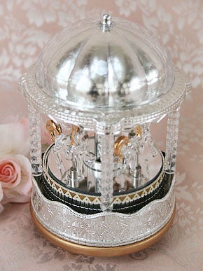 Merry-go-round Music Box (Silver) by Victorian Maiden