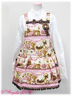 Little Bear's Cafe Salopette by Angelic Pretty