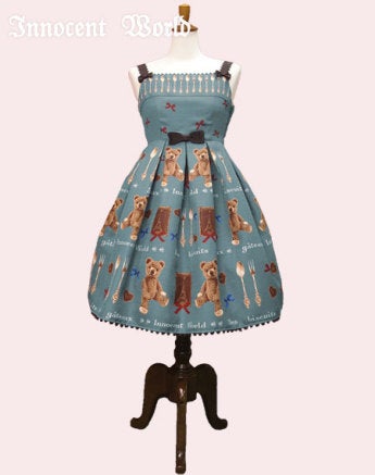 Biscuit Bear High Waist JSK by Innocent World