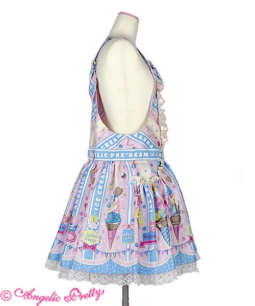 Ice Cream Parlor Salopette (2020 2nd Release) by Angelic Pretty