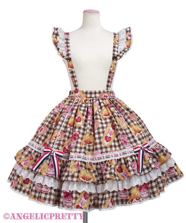Angelic Pretty いちごBread Bakery セット Strawberry Bread Bakery Cafe Skirt Set by Angelic Pretty