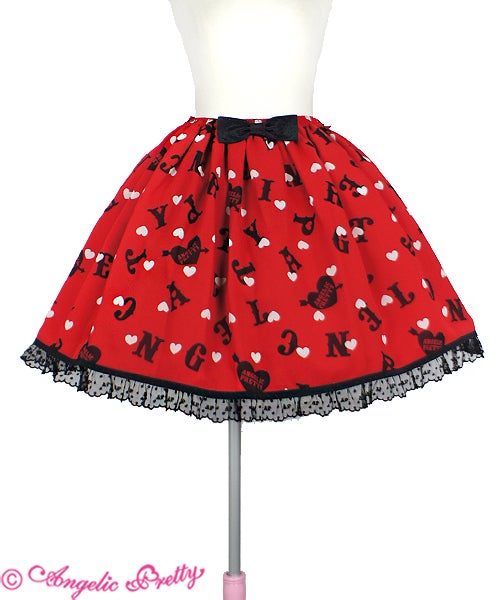 Letter Doll Skirt by Angelic Pretty