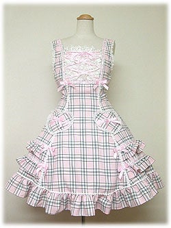 Lace Up Heart Pocket JSK (2006 1st Release) by Angelic Pretty