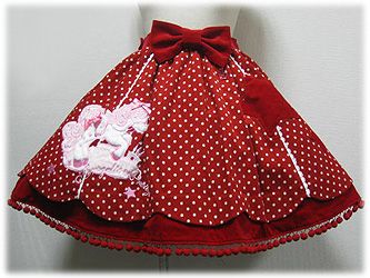 Dot Angel Pony Applique Skirt by Angelic Pretty