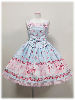 Cherry Berry Bunny Heart JSK by Angelic Pretty