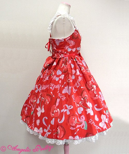 Wrapping Cherryジャンパースカート Wrapping Cherry JSK by Angelic Pretty