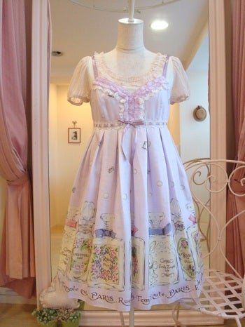 Perfume Bottle Print Sleeveless OP by Emily Temple Cute