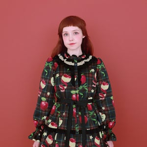 Tartan Ribbon Apple Long OP by Emily Temple Cute