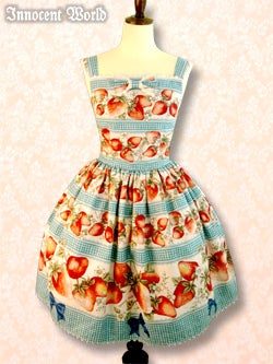 Innocent World サーキュラーチェックJSK Strawberry Gingham JSK by Innocent World