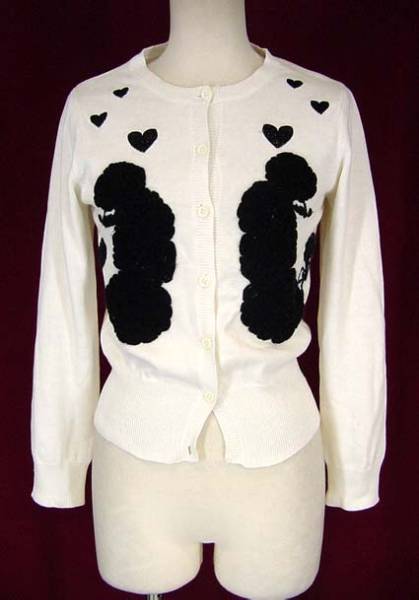 Heart Poodle Cardigan by Metamorphose Temps de Fille