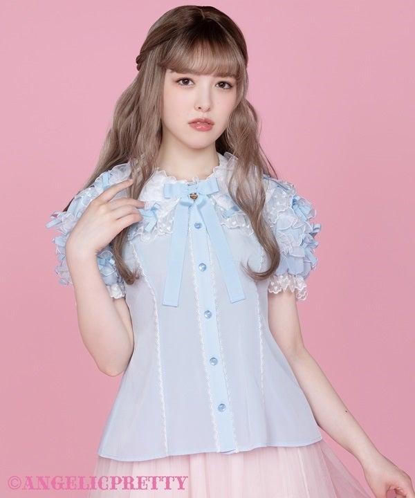 Airy Frill Short Sleeve Blouse by Angelic Pretty