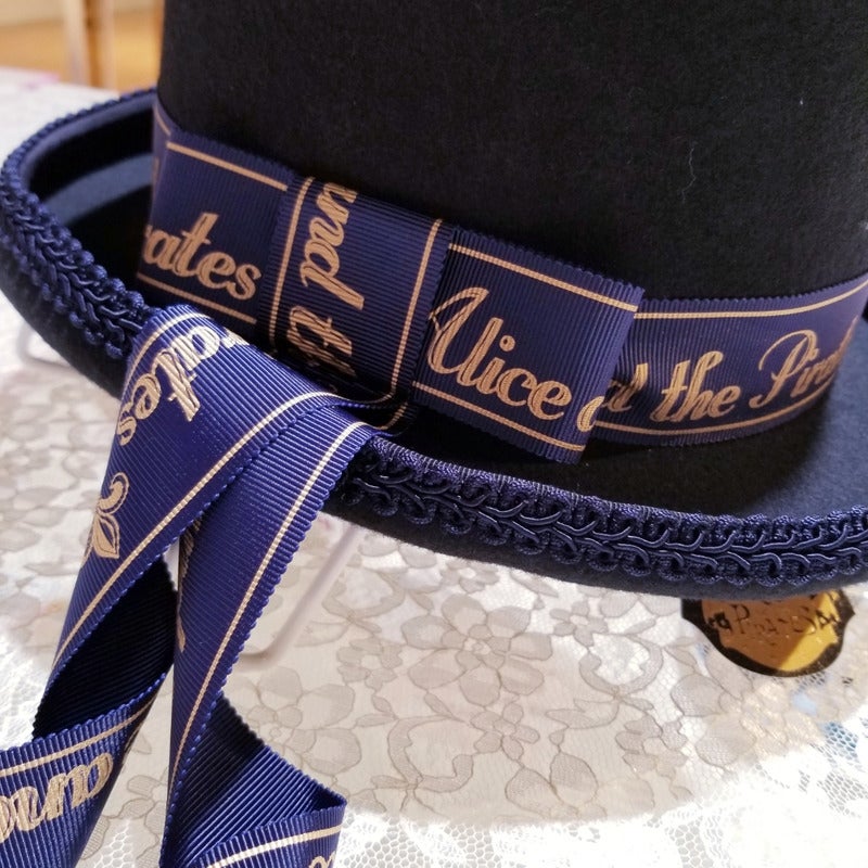 Top Hat with A/P Logo Ribbon by Alice and the Pirates