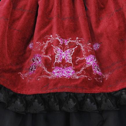FRILL Velour Bustle Skirt by h.NAOTO