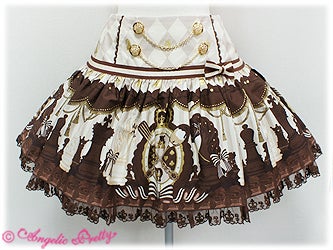 アンプリ　chess chocolate スカート　茶色 Chess Chocolate Skirt by Angelic Pretty