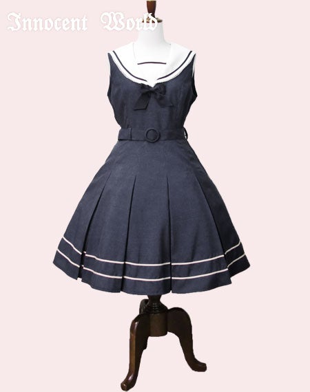 Innocent World セーラー襟 ジャケット ネイビー Sailor JSK with Belt by Innocent World