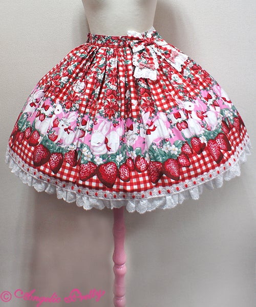 Ribbon Berry Bunny Skirt by Angelic Pretty