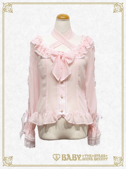 Be My Valentine Chiffon Lace Up Blouse by Baby, the Stars Shine Bright