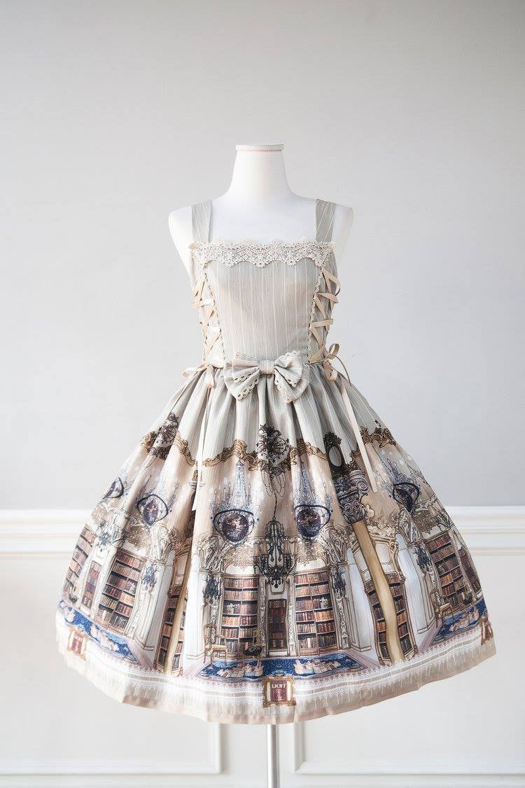 【LIEF】 Angelica Library JSK＋へドレset【ロリータ】 Angelica Library Lace-up JSK by Lief