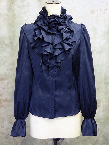 Jacquard Frilled Blouse by Moi-même-Moitié