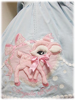 Milky-chan the Fawn Applique Skirt by Angelic Pretty