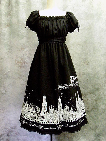 Moi-meme-Moitie サイレントムーンワンピース Silent Moon Print Long OP by Moi-même-Moitié