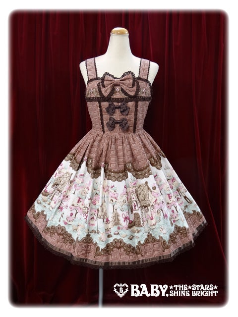 【超美品】BABY Sweets Hexenhaus柄リボンJSK ミント ロリ Welcome to the Sweets Hexenhaus Ribbon JSK by Baby, the Stars