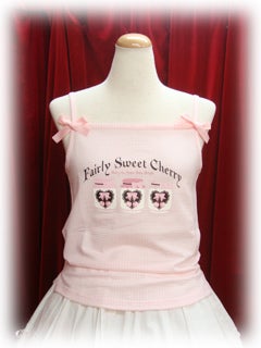 Cherry Ribbon Print Gingham Camisole by Baby, the Stars Shine Bright