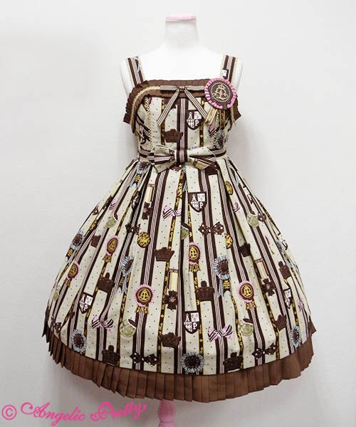 アンジェリックプリティ　Chocolate Rosetteジャンパースカート Chocolate Rosette JSK (2015) by Angelic Pretty