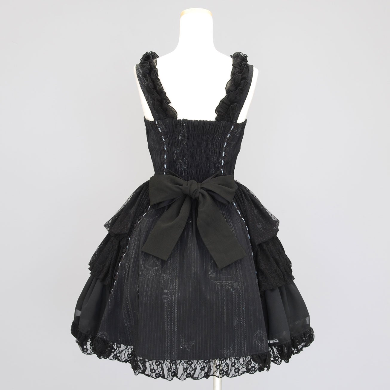 FRILL Lace-up Embroidered JSK by h.NAOTO